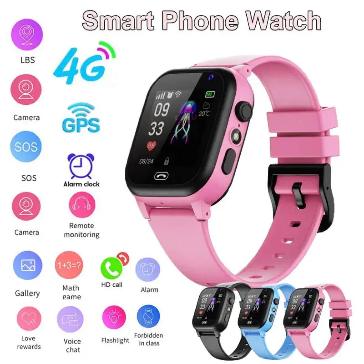 Smartwatch Digital Watches For Kids - Jam Tangan Pintar Anak 4G Multifungsi