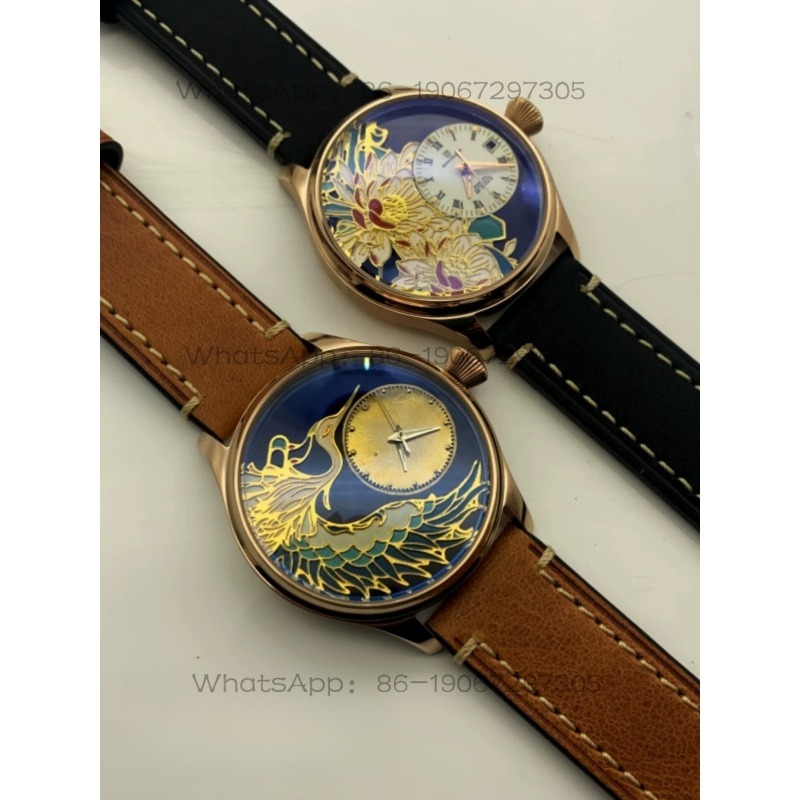 Leather Watch Strap - Jam tangan mekanis otomatis bergaya retro