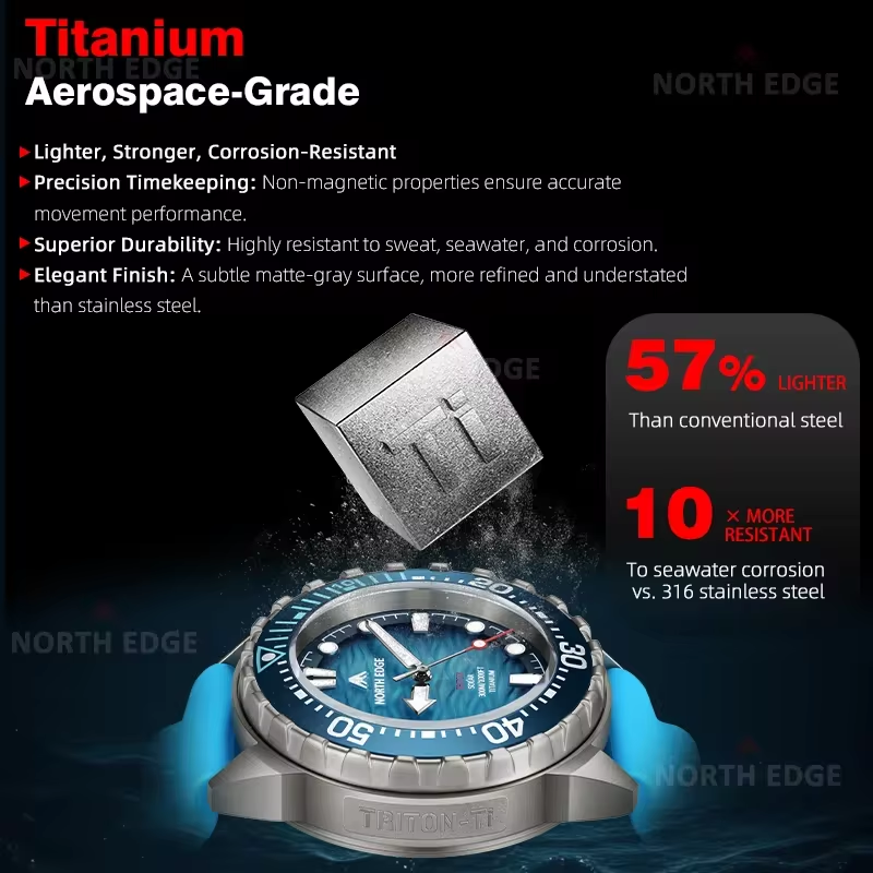 NORTH EDGE Desain Baru ABYSS J - Solar Powered Watch ulasan dan harga