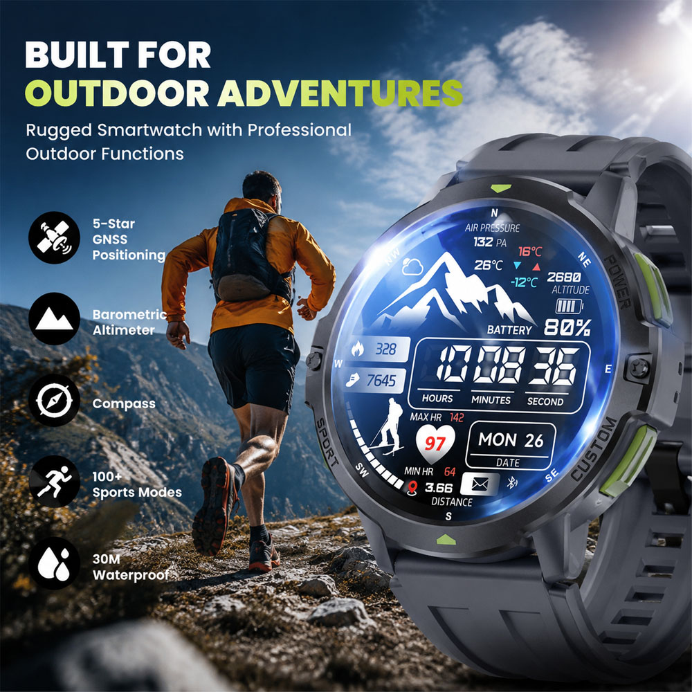 Jam Tangan Pintar GPS Militer  - Smartwatch Timex Watches For Men ulasan dan harga
