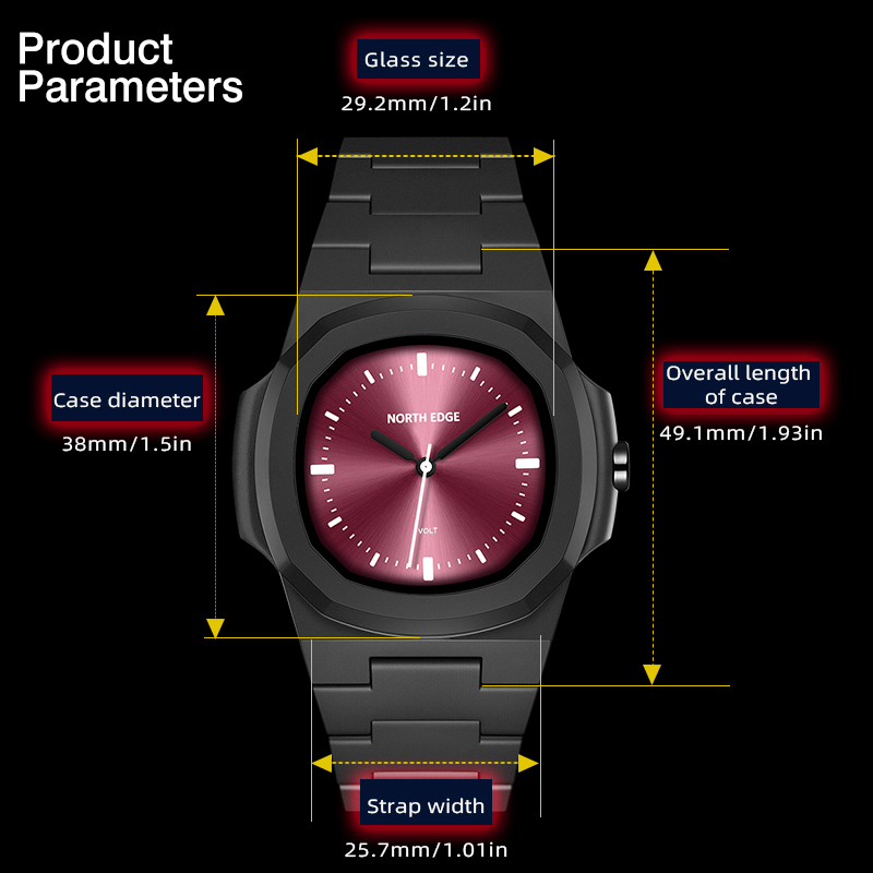 NORTH EDGE Jam Tangan untuk Pr - Waterproof Diving Watch ulasan dan harga
