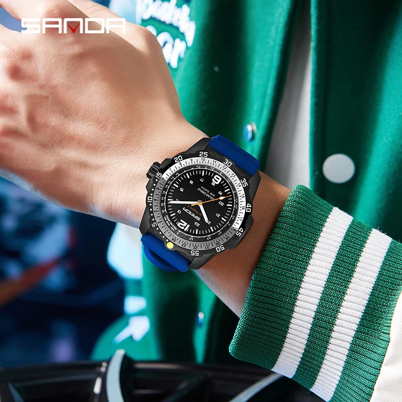 SANDA Jam Tangan Mewah Pria Ba - Solar Powered Watch ulasan dan harga