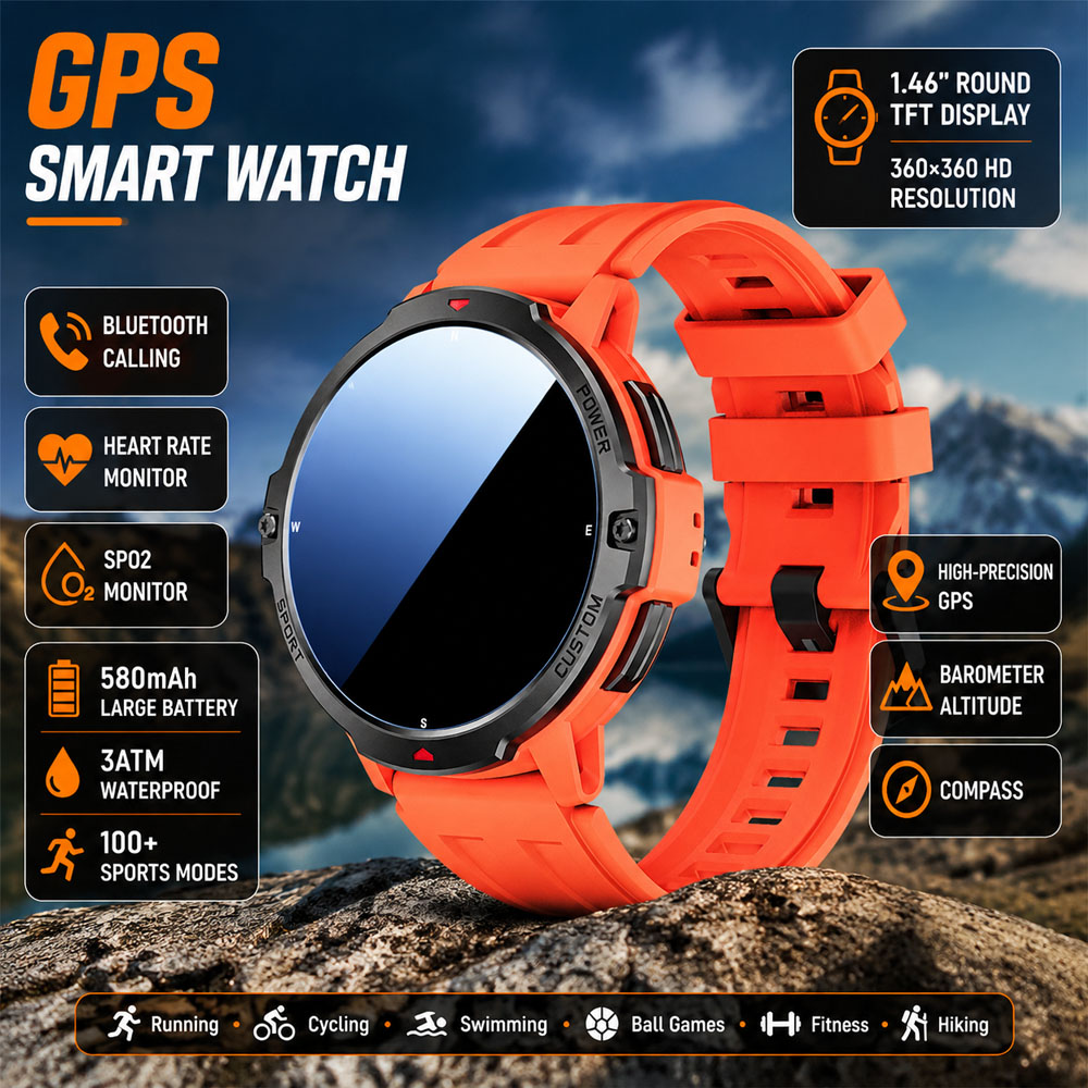 Jam Tangan Pintar GPS Militer  - Smartwatch Timex Watches For Men ulasan dan harga