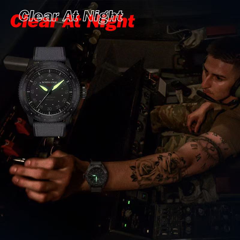 Jam Tangan Pria NORTH EDGE MAP - Solar Powered Watch ulasan dan harga