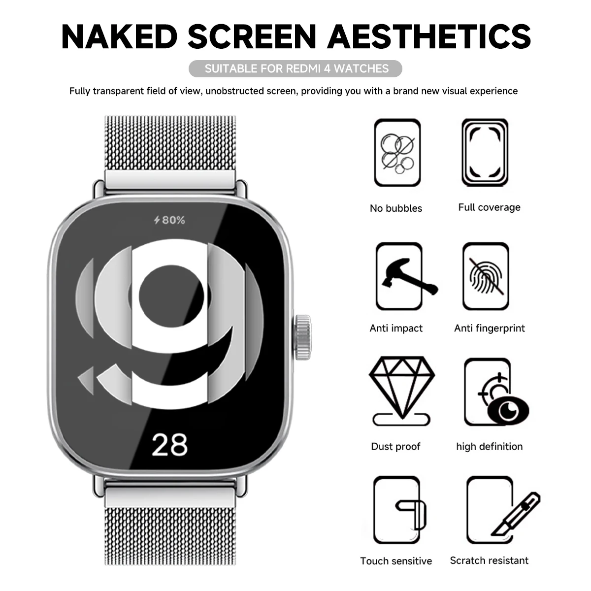 Kaca Tempered untuk Xiaomi Red - Watch Redmi ulasan dan harga