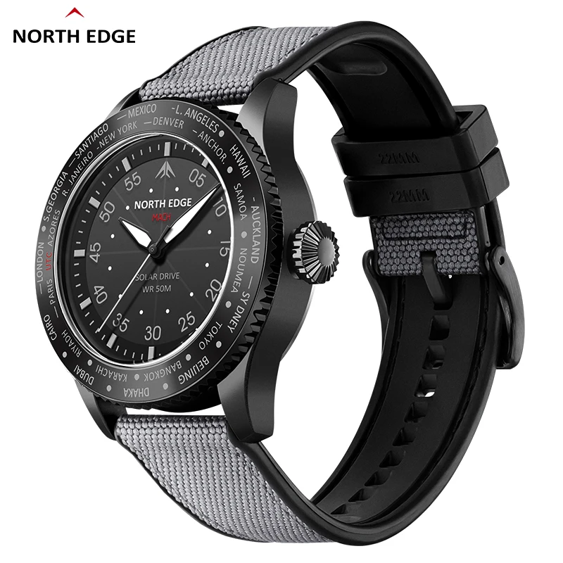 NORTH EDGE MACH Jam Tangan Kua - Solar Powered Watch ulasan dan harga
