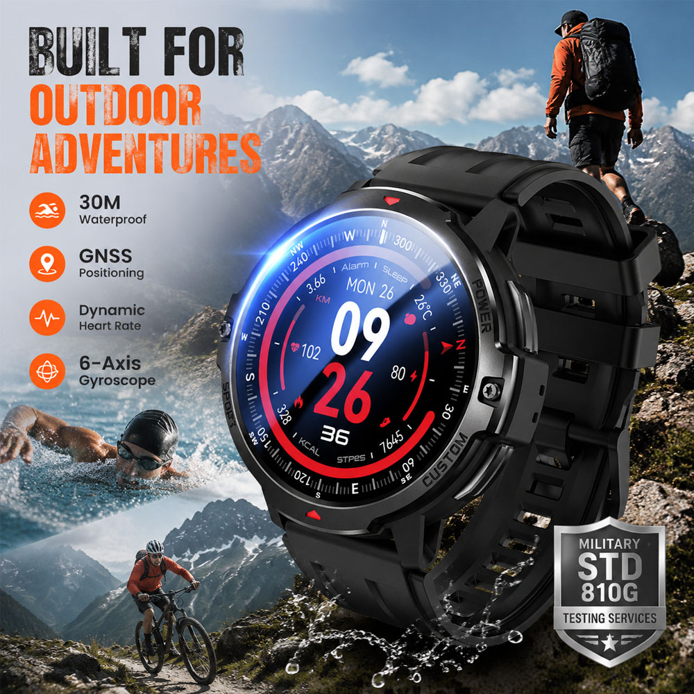 Jam Tangan Pintar GPS Militer  - Smartwatch Timex Watches For Men ulasan dan harga